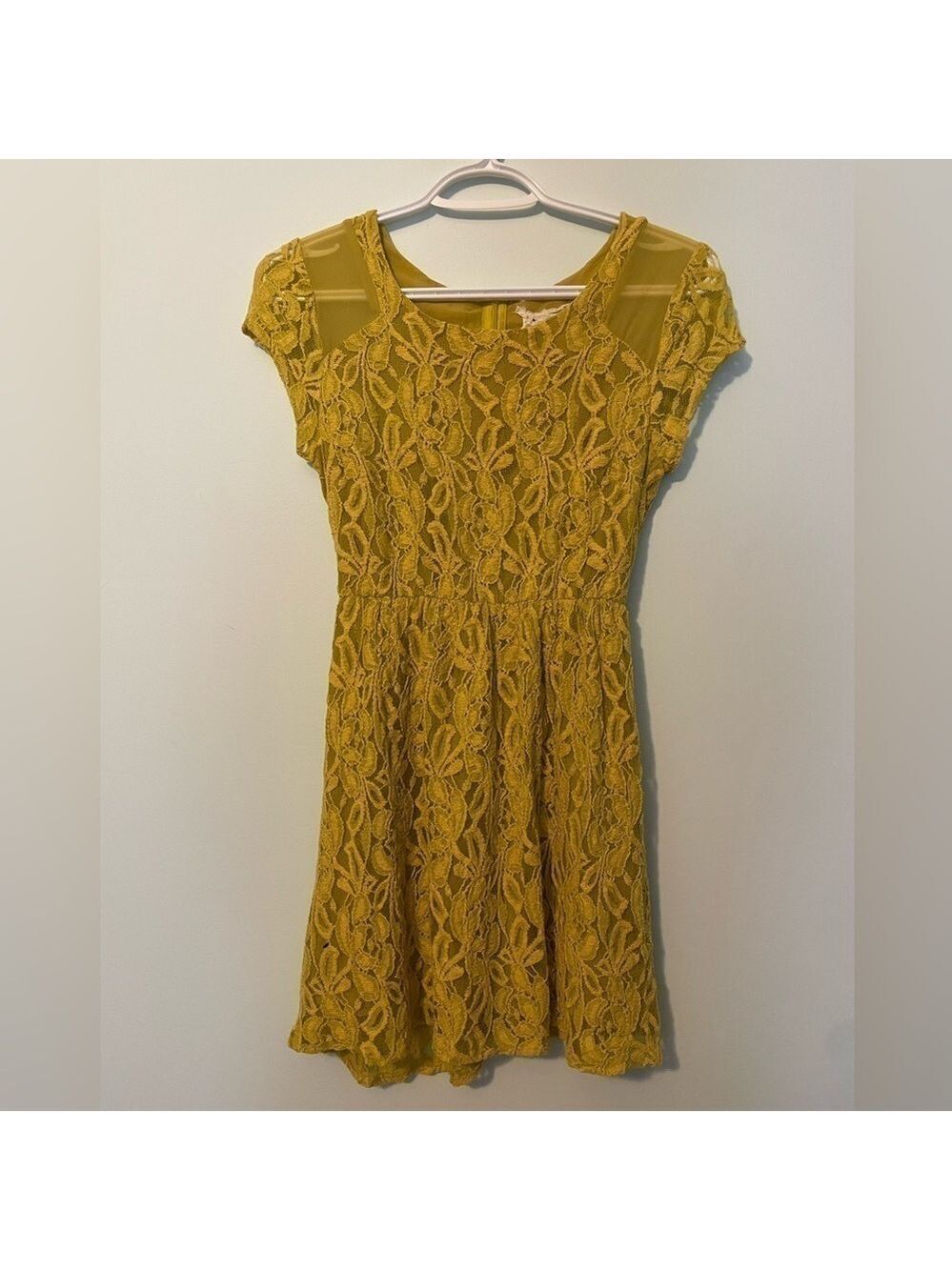 Urban Outfitters Coincidence and Chance Yellow Lace Dress Size XS